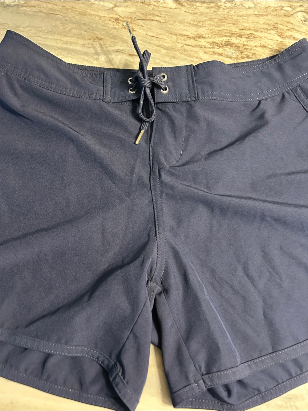 Women’s board shorts swim trunks cover ups navy and black sz L like new - Picture 3 of 4